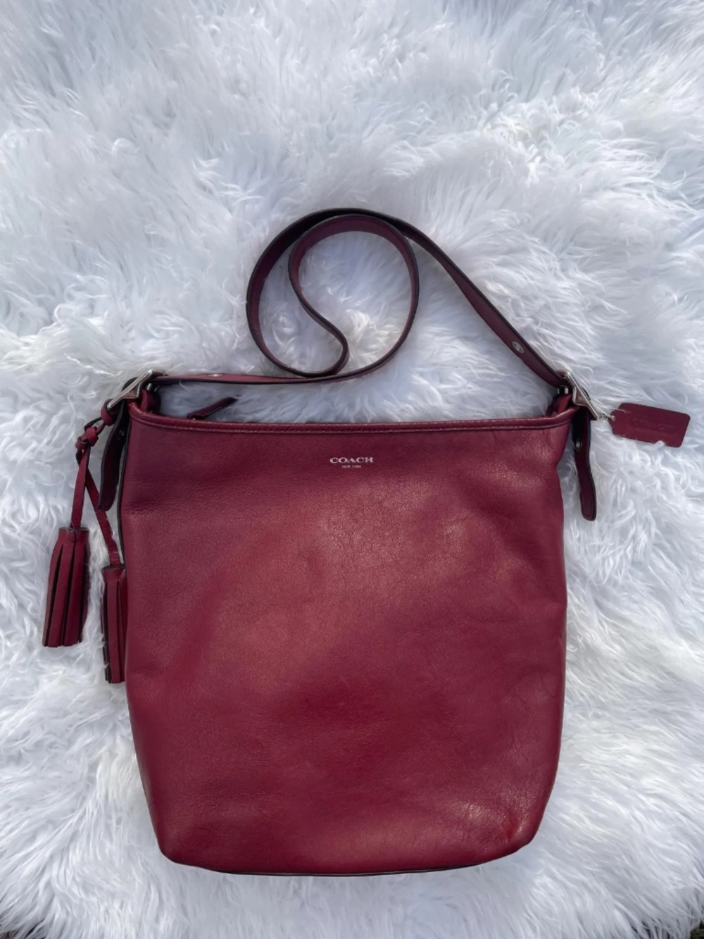 Coach Red Legacy Duffle Hobo #19889 Handbag